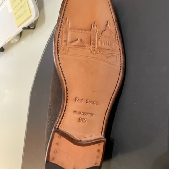 PAUL SMITH LONDON BROWN SUEDE SLIP ON SHOES. - Picture 6 of 10